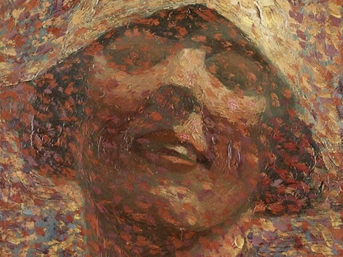 Sexto Canegallo olio su tela incollato su masonite
